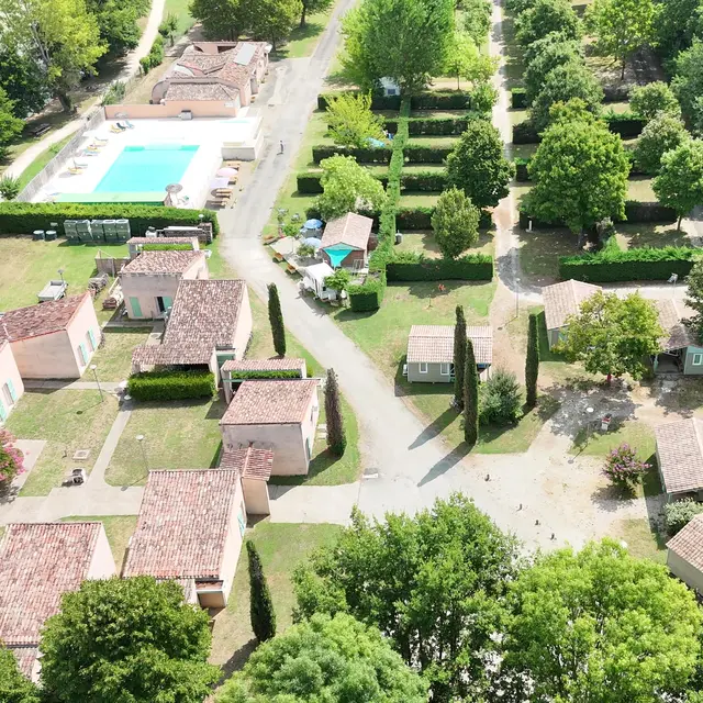 Vue aérienne Camping Lac de Ferrié