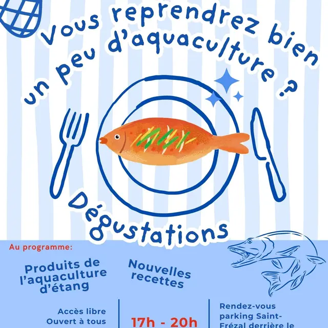 Dégustation à l'aquaculture de la canourgue