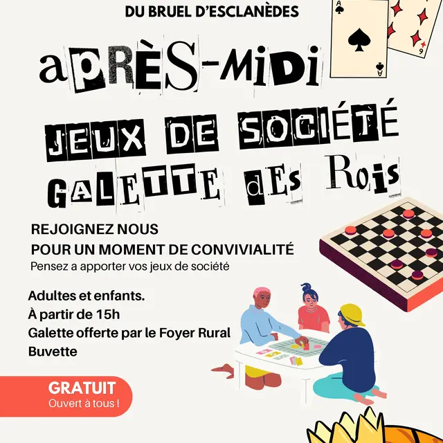 Affiche Soirée Jeux de Société Moderne Illustré Coloré