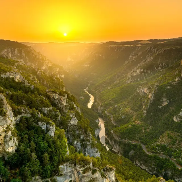 Panorama du Roc des Hourtous, Gorges du Tarn