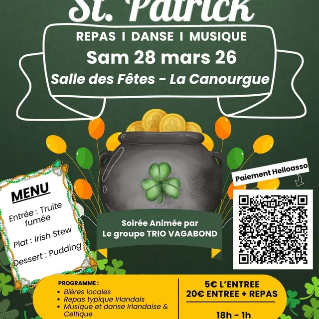 Soirée St Patrick La Canourgue 28032026