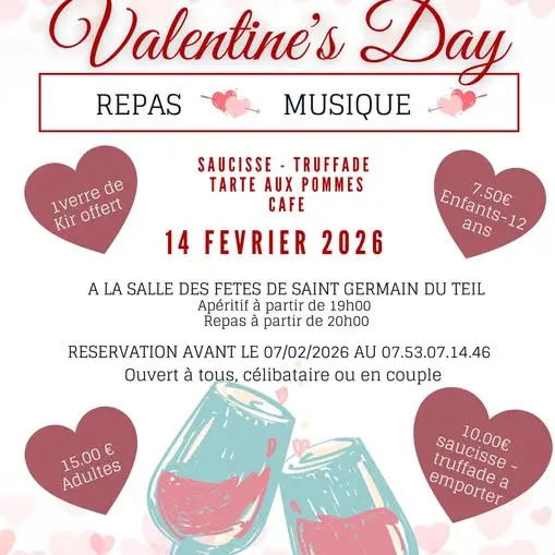 SOIRÉE VALENTINES DAY  ST GERMAIN DU TEIL