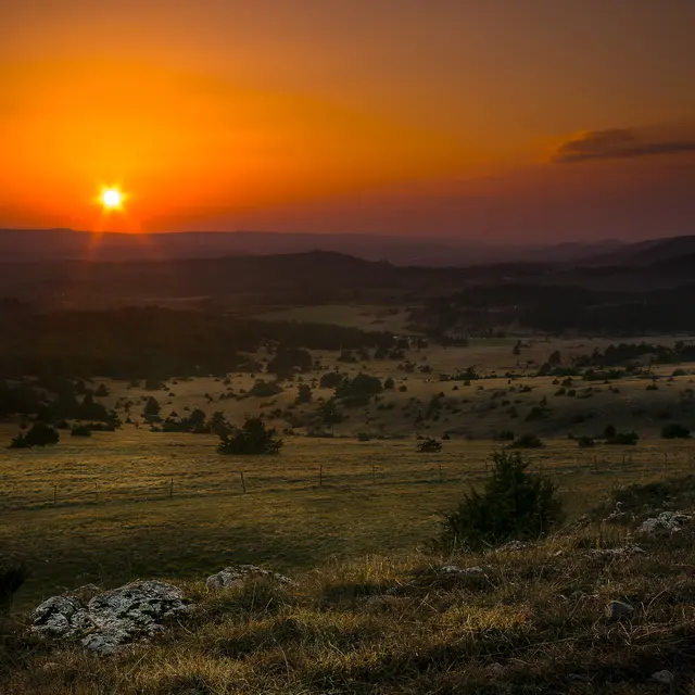 coucher de soleil sur la devèze_1