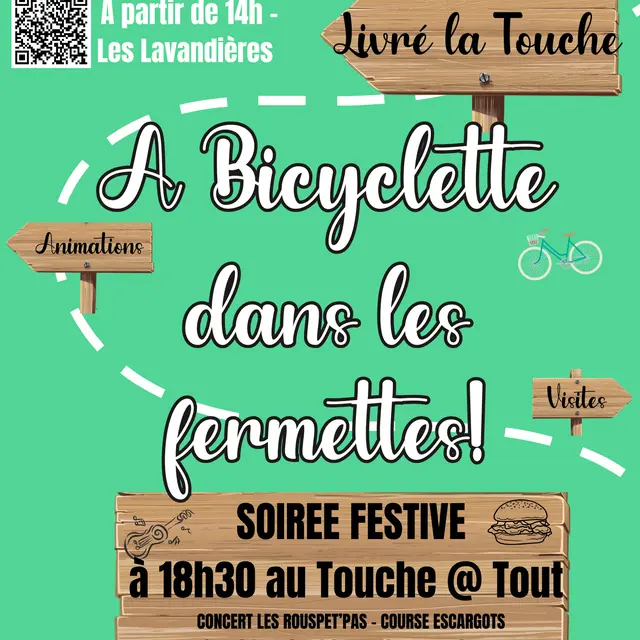 A4 A bicyclette dans les fermettes (210 x 297 mm) - 2025
