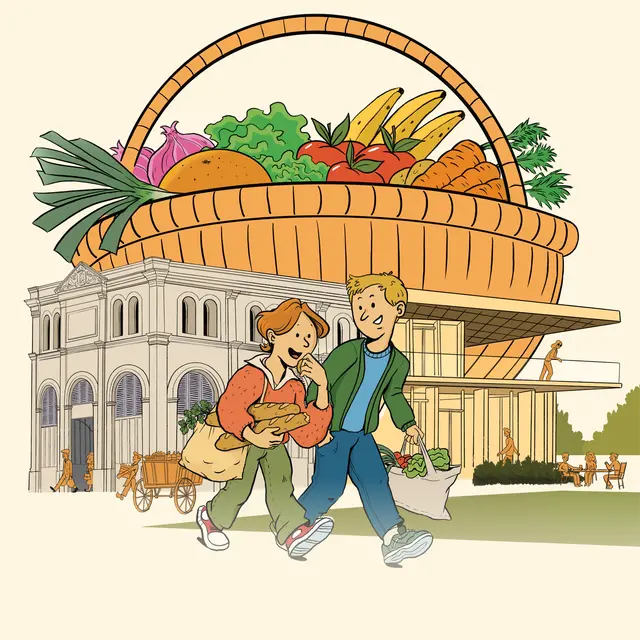 Affiche de l'exposition Miam ! Manger à Laval : toute une histoire !