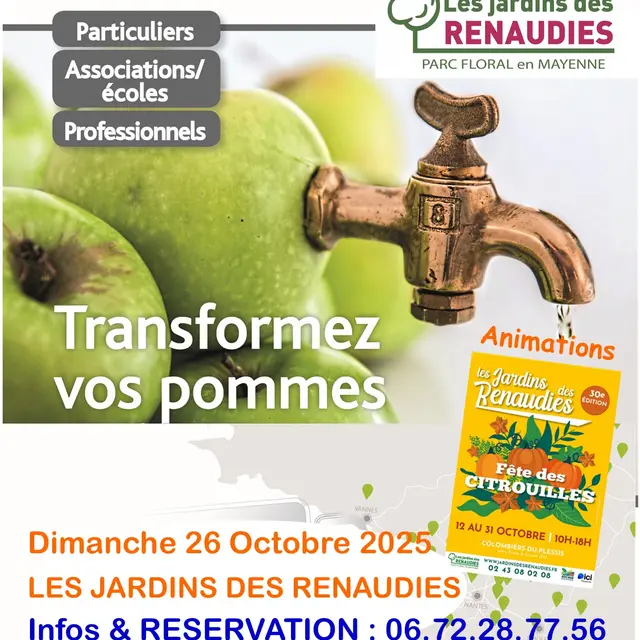 Les Jardins des Renaudies - Journée Jus de Pomme et Décos de Citrouilles - 26 Octobre 2025