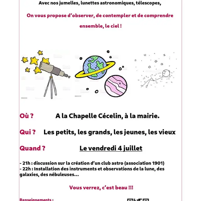 07 04 CHAPELLE CECELIN Observons les étoiles