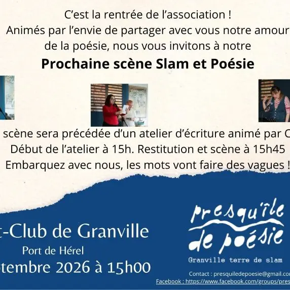 2026 - Scène ouverte de Slam et Atelier d'écriture