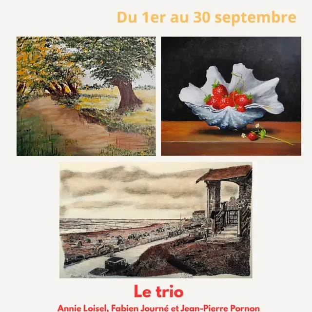 expo le trio mediatheque donville les bains aout 26