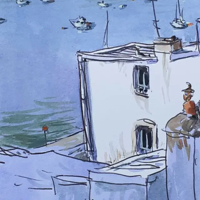 vue sur le port - visuel affiche