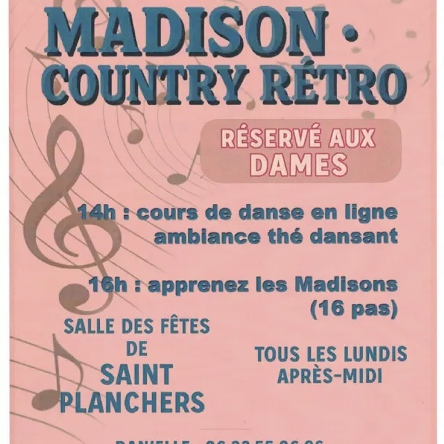 Cours de danse en ligne St Planchers
