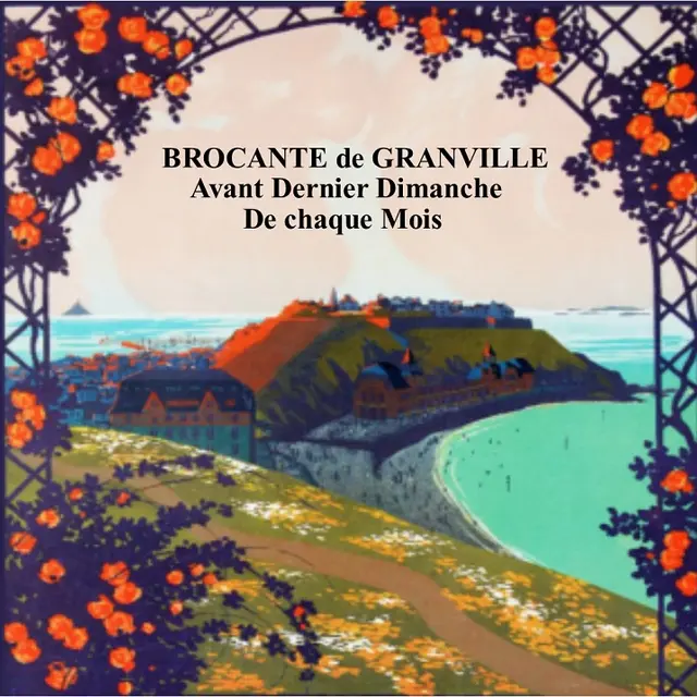 Affiche-Granville-Roc-orange-carre Brocante