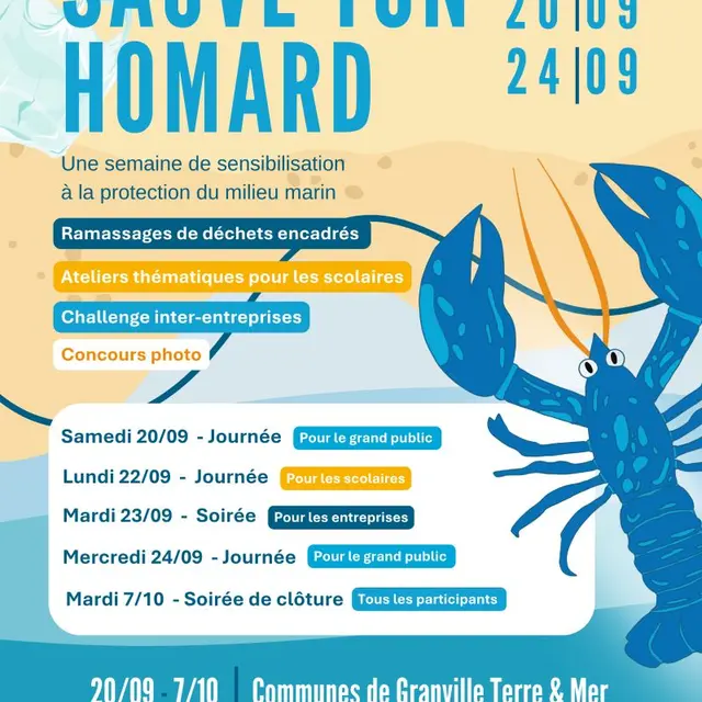 Affiche Sauve Ton Homard 8 milles nautic 2025