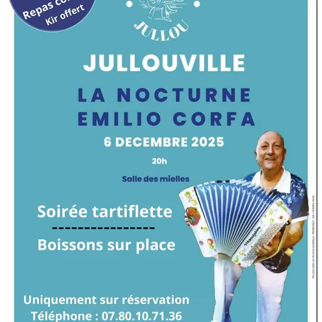 Animons Jullou Nocturne d'Emilio soirée tartiflette Jullouville 2025