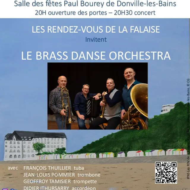 Concert Jazz  Rendez vous de la falaise Brass Danse Orchestra Donville les bains 2025