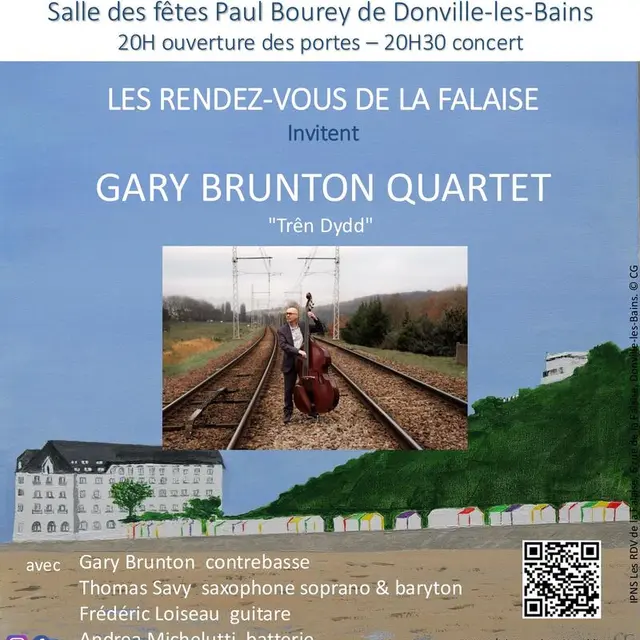 Concert jazz Gary Brunton Quartet Le Rendez-vous des falaises 13 Dec 2025 Donville-les-bains