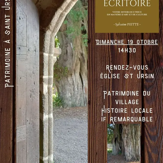 Ecritoire Visite Patrimoine à Saint-Ursain Saint-Jean-des-Champs 2025