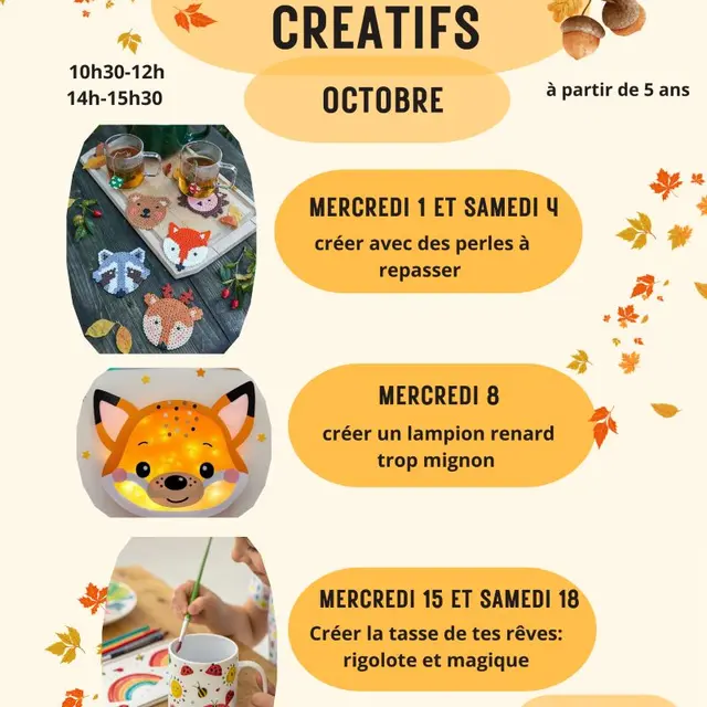 Emilie Renard Ateliers créatifs octobre 2025