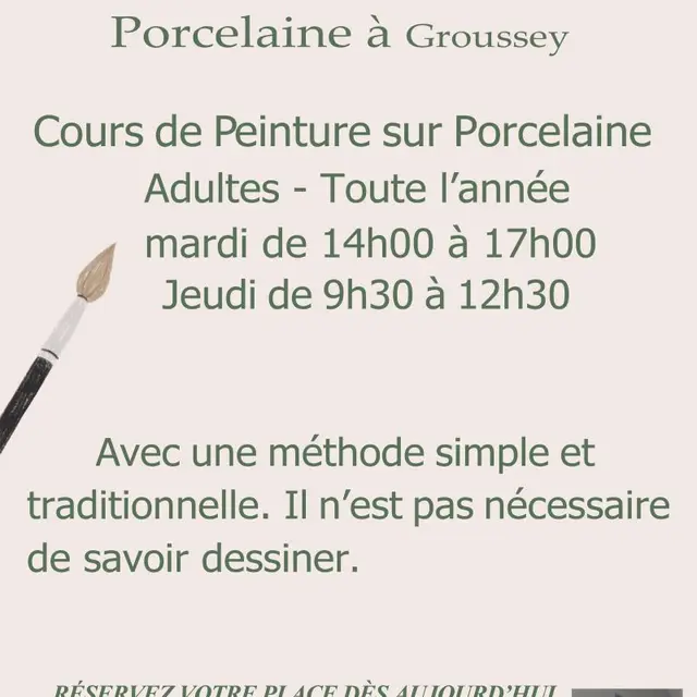 L'atelier de Laurence COURS PEINTURE SUR PORCELAINE 2025 2026 Groussey Jullouville