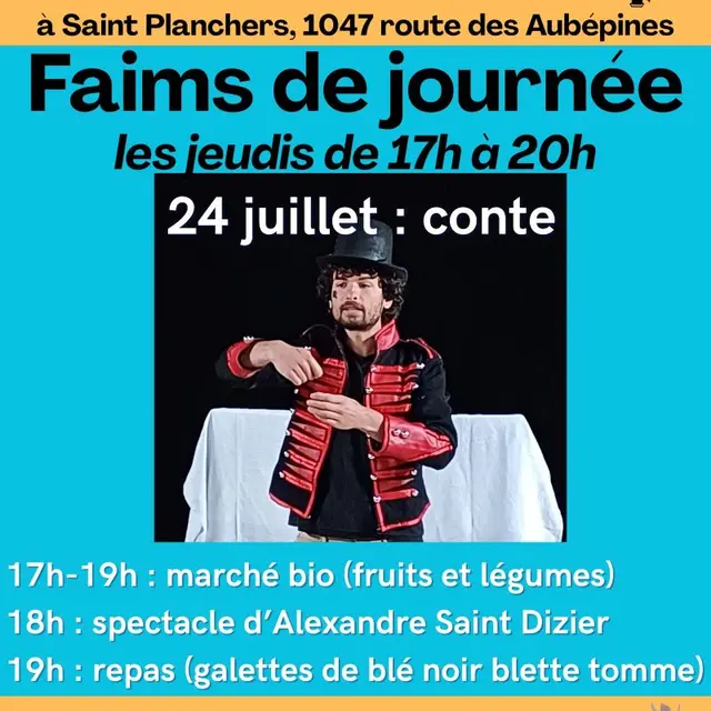 L'accueillette Faims de journée conte 24 juillet 2025