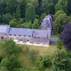 L'ensemble des Logis du Manoir vus du ciel