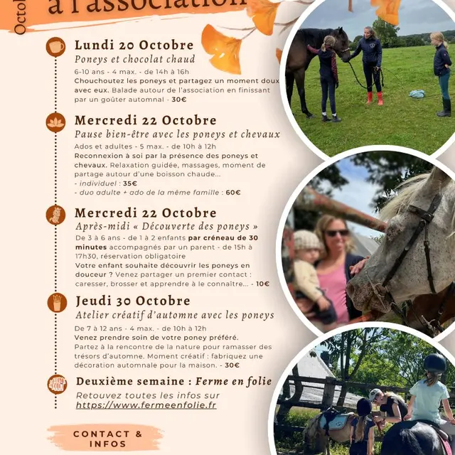Le Cheval Un Guide programme vacances Toussaint 2025 La Lucerne d'outremer