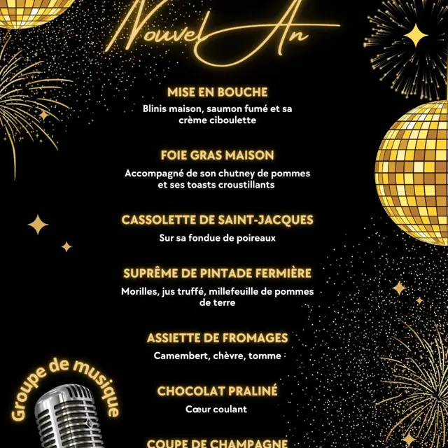 Menu De Nouvel An  La Régate