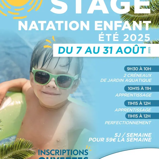 Satge natation enfant Hippocampe été 2025
