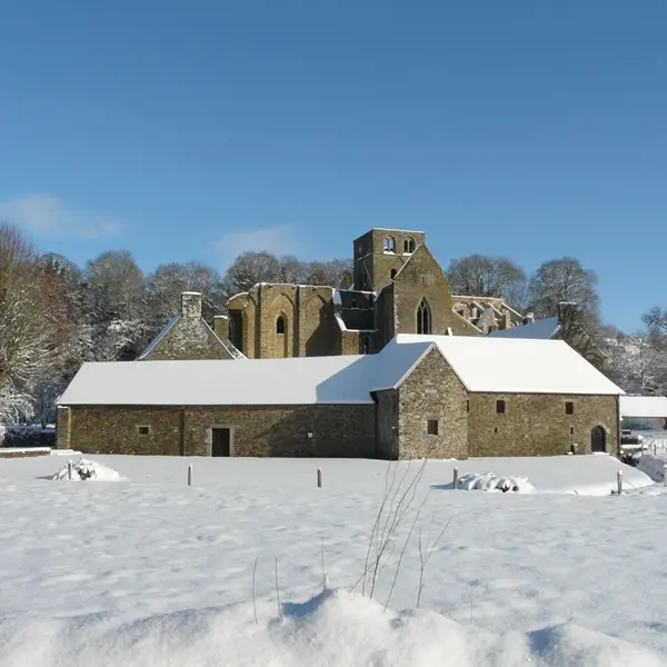 Hambye_Abbaye sous la neige ©CD50