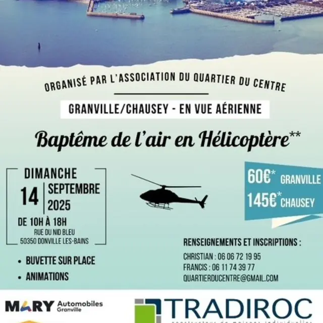 Association Quartier du centre baptême de l’air Donville les bains 2025