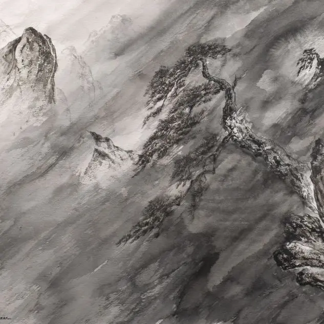 robert_faure_galerie_artan_granville_ arbres_montagnes_ typhon