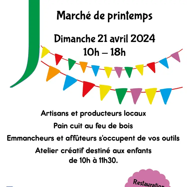 Affiche Marché de printemps 21 04 2024 Jovilliers