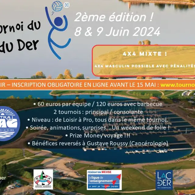 Tournoi Volley Lac du Der - 8 et 9 Juin 2024