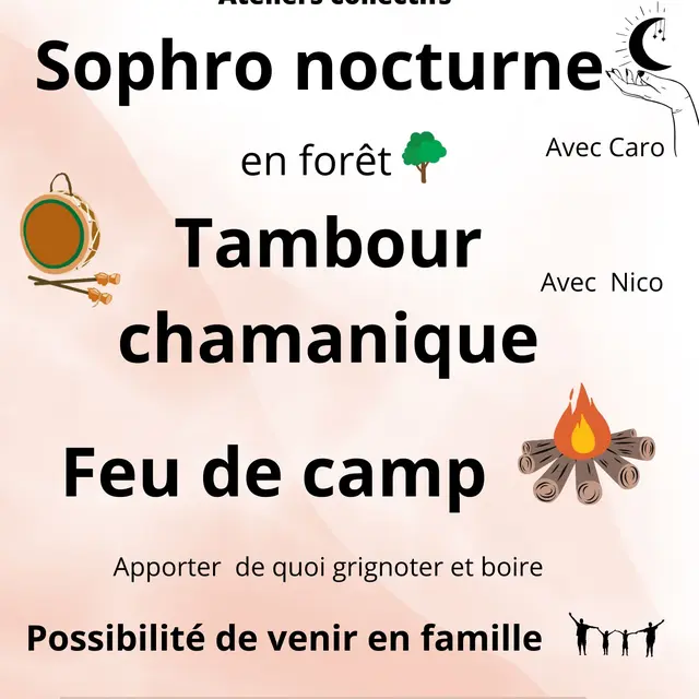 sophro nocturne tambour feu de camp