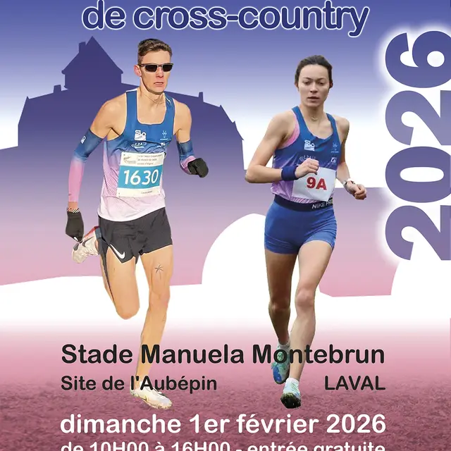 Affiche Quart de finale Chpt de France Cross-country Laval 01-03-2025