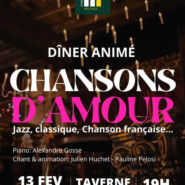 Diner animé chanson d'amour Linières