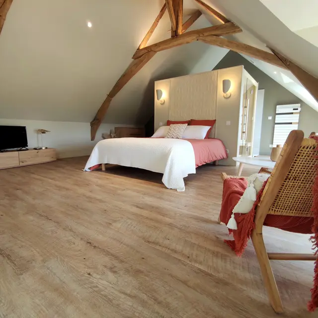 Espace chambre et salon Suite Izoë