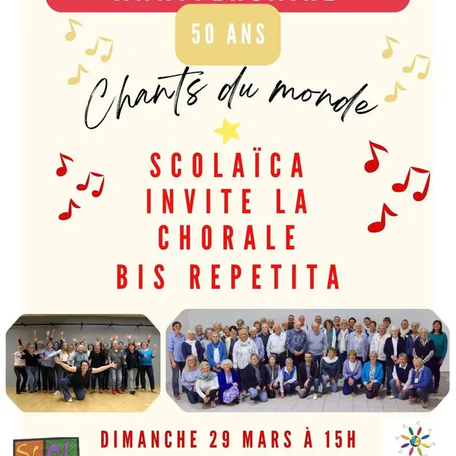 Concert des 50 ans de la chorale Scolaïca