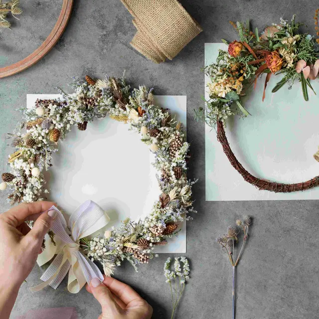 7.Couronne fleurs sechées