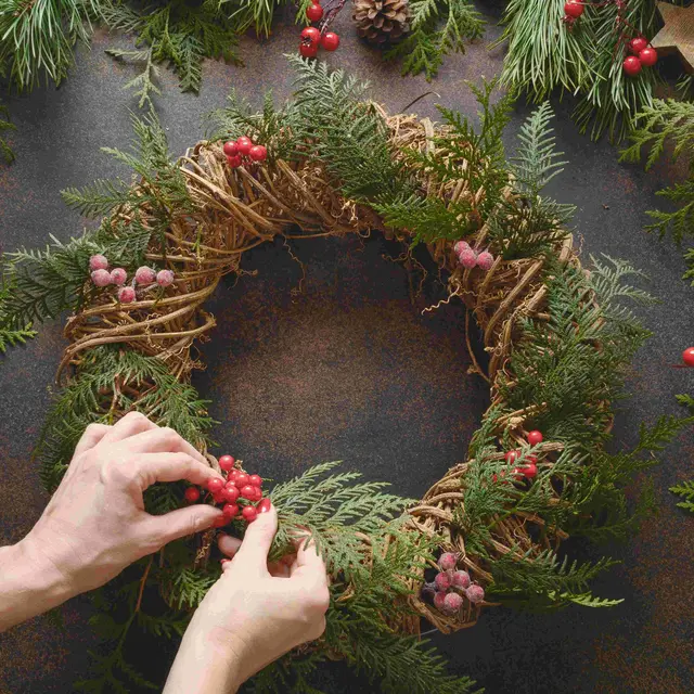 8.CouronneVegetaleNoël