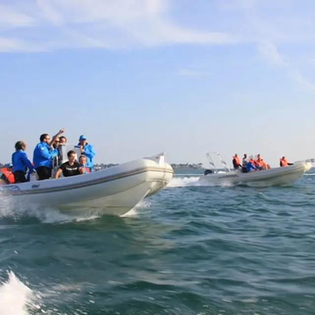 Raid nautique en semi-rigides dans le Golfe du Morbihan avec Skippage