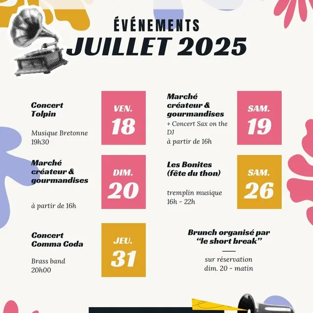 Animations de juillet