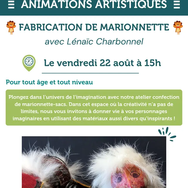 Animation fabrication de marionnettes