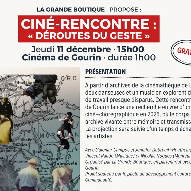 Invitation Projection Déroutes du Geste - 2