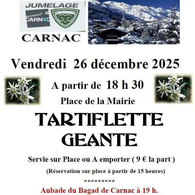 tartiflette géante de noel
