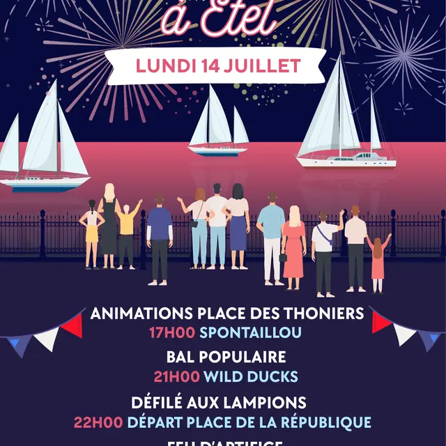 Multicolore Fête nationale Feu d'artifice Affiche Illustratif