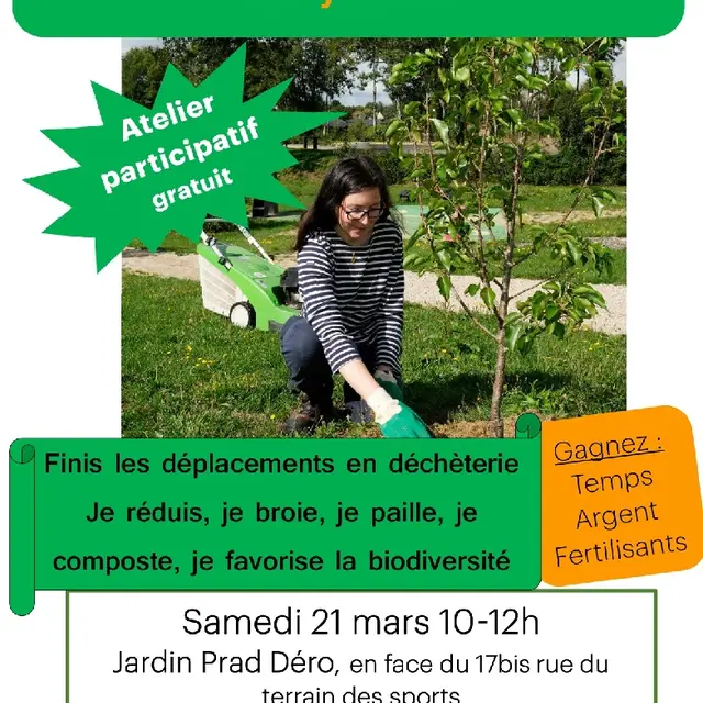 Affiche atelier jardinage zéro déchet Guiscriff