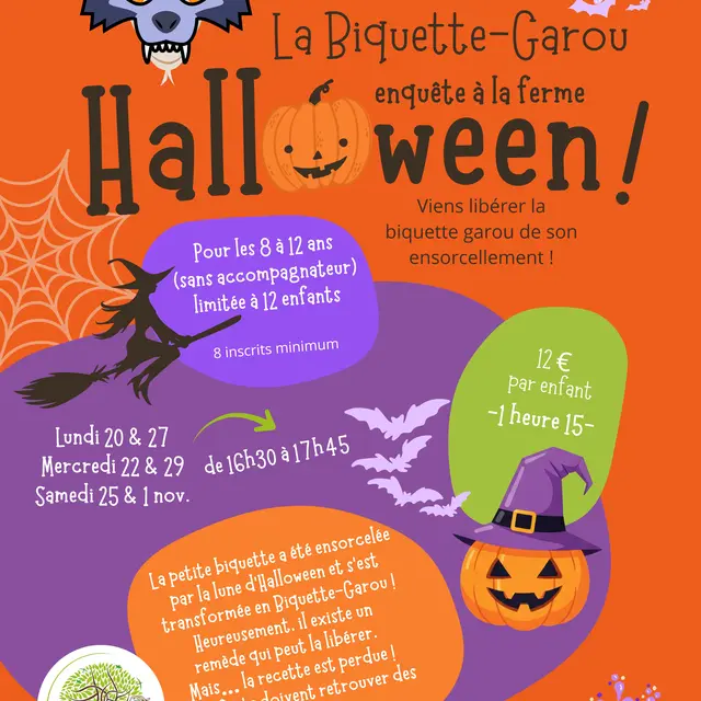 La Biquette-Garou enquête à la ferme Halloween !