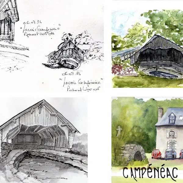 Exposition extérieure : Campénéac croqué