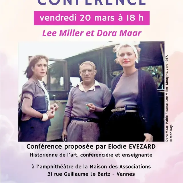 photographie Dora Maar, Pablo Picasso et Lee Miller. Mougins,1937.